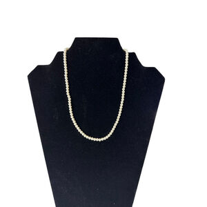 Women's EVRY Cream Pearl Necklace with Gold Clasp One Size